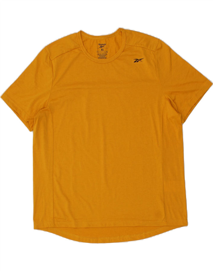 REEBOK Mens T-Shirt Top XL Yellow Cotton Vintage Reebok and Second-Hand Reebok from Messina Hembry 