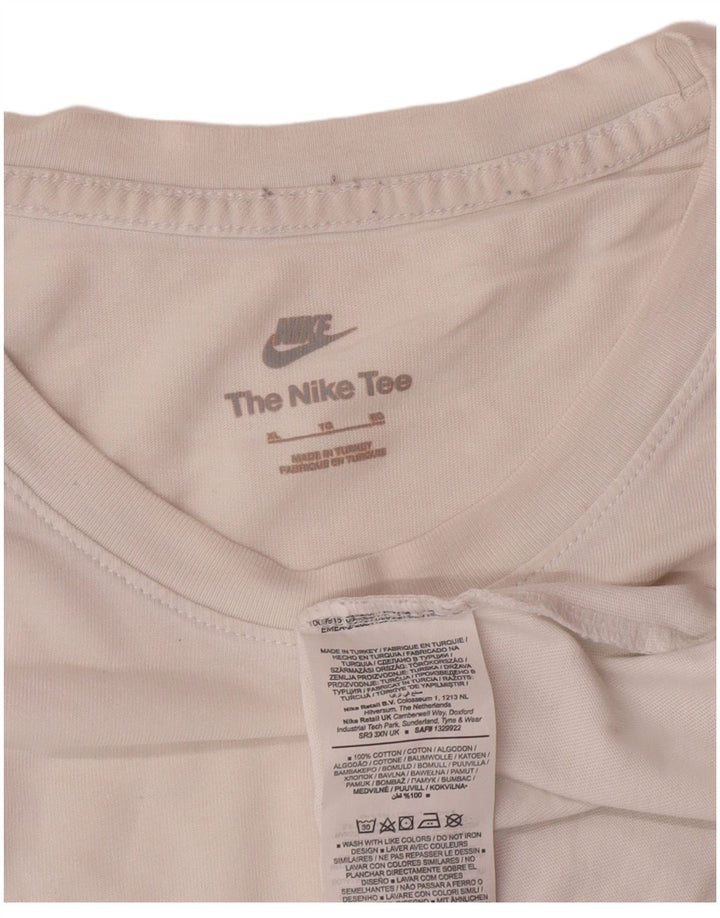 Мужская футболка с рисунком NIKE XL, белый хлопок