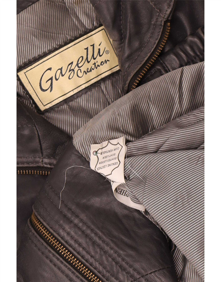 Куртка мужская кожаная Gazelli UK 44 2XL черная