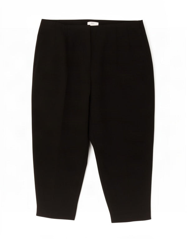 Женские укороченные брюки с высокой талией Marks & Spencer UK 22 3XL W42 L24 черные