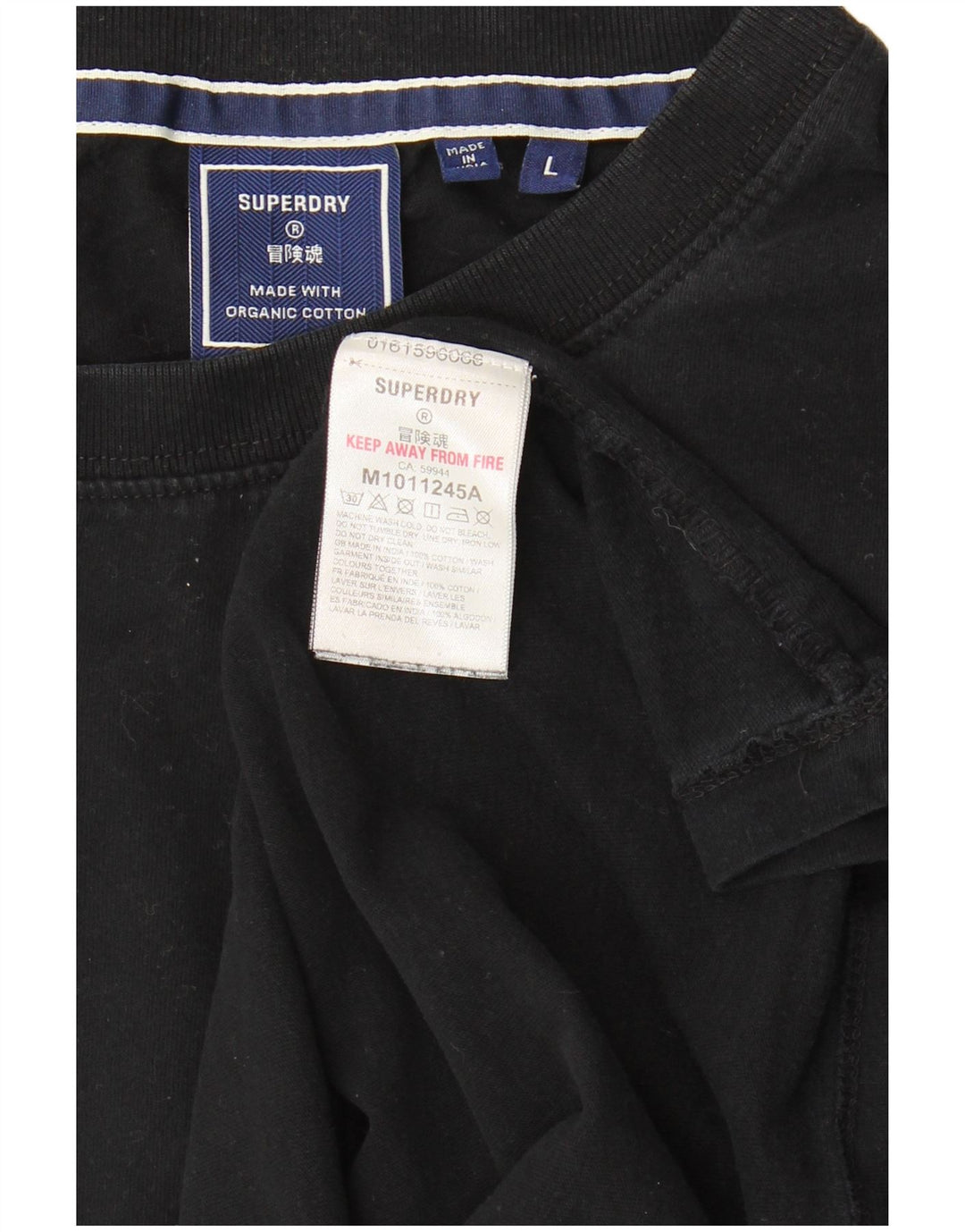 Мужская футболка Superdry, большой черный хлопок