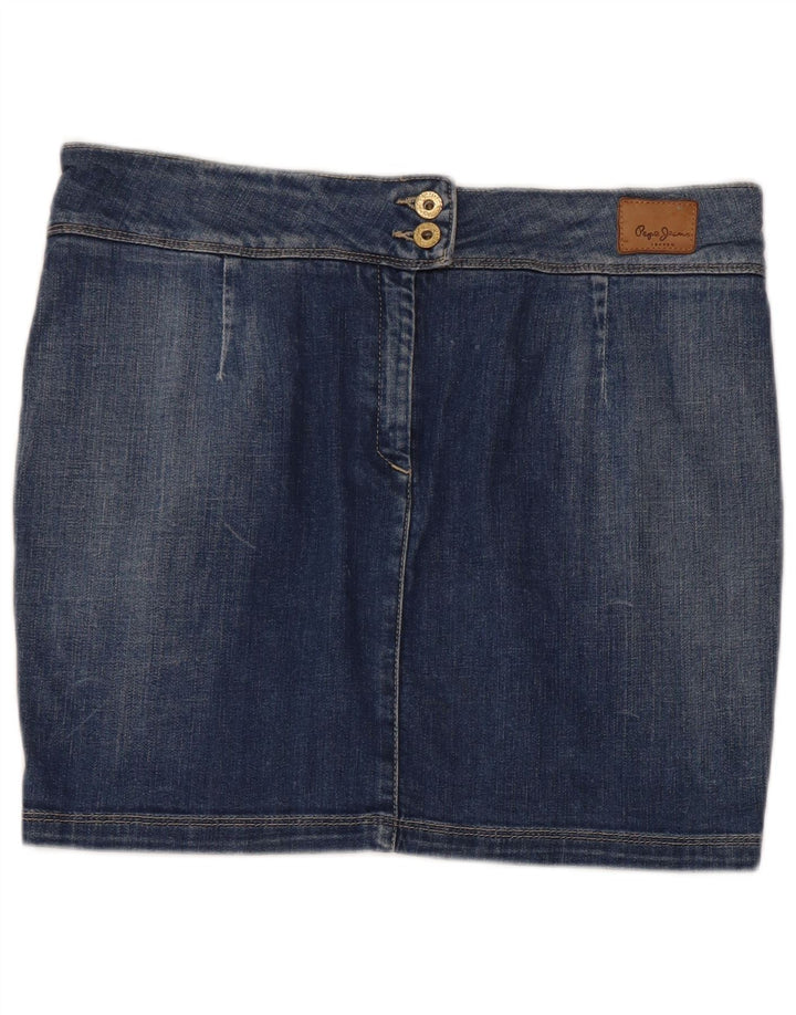 PEPE Jeans Женская джинсовая мини-юбка, большая W32, синяя, хлопок