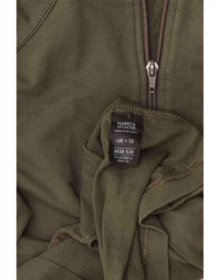 Женский спортивный костюм Marks & Spencer, верхняя куртка UK 12, средний цвет хаки, хлопок
