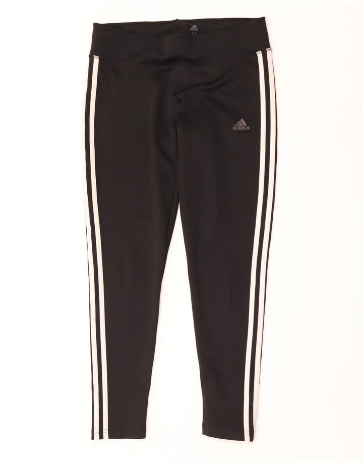 Женские леггинсы Adidas Climalite UK 12/14, средний черный полиэстер