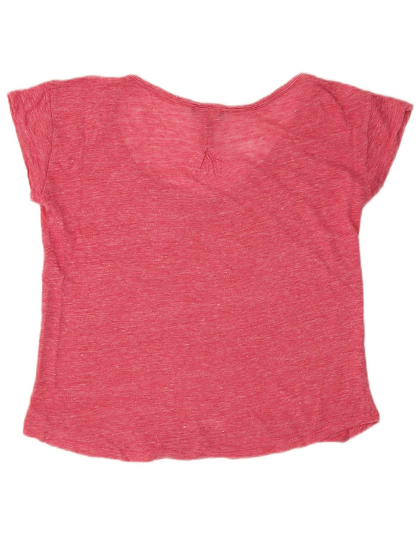 Женская футболка Massimo Dutti Top UK 14 Medium Pink в крапинку