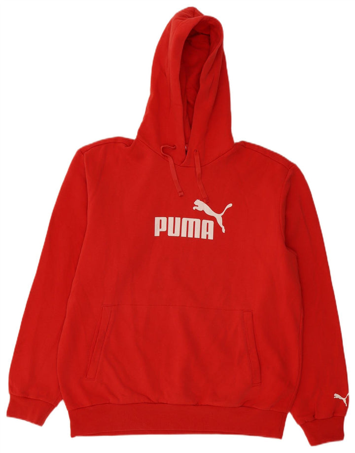 Мужской джемпер с капюшоном с рисунком Puma, средний красный
