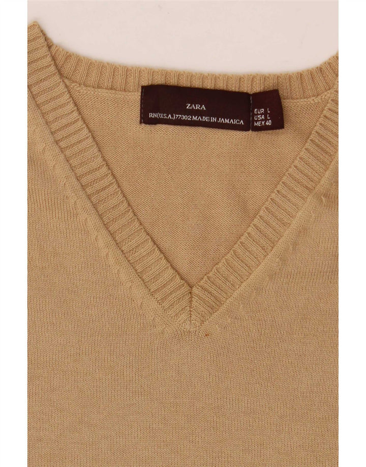 Мужская майка-майка Zara, большая, бежевая