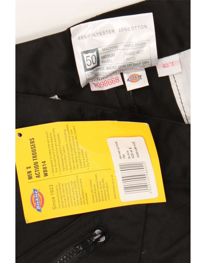 Мужские прямые брюки-карго Dickies W40 L30, черный полиэстер