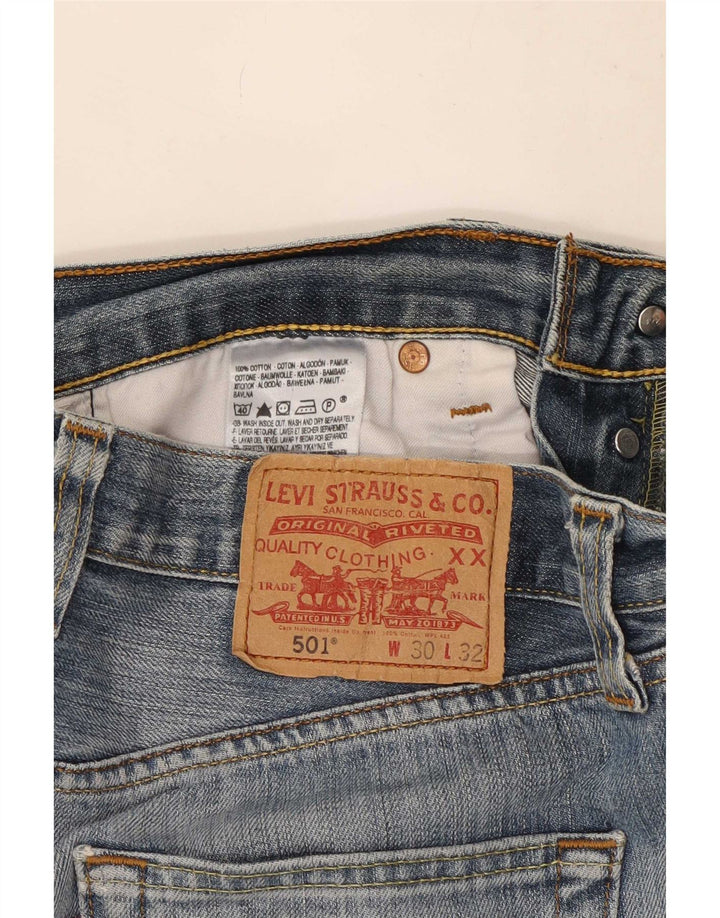 Мужские прямые джинсы Levi's 501 W30 L29, синий хлопок