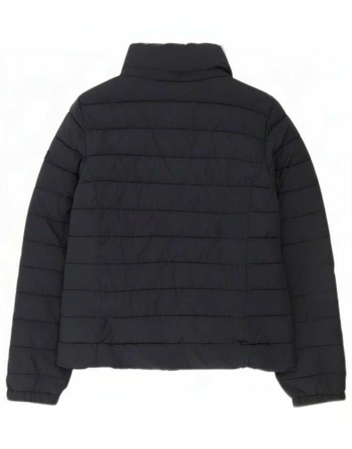 Женская стеганая куртка Superdry UK 10, маленький размер, темно-синий, полиэстер