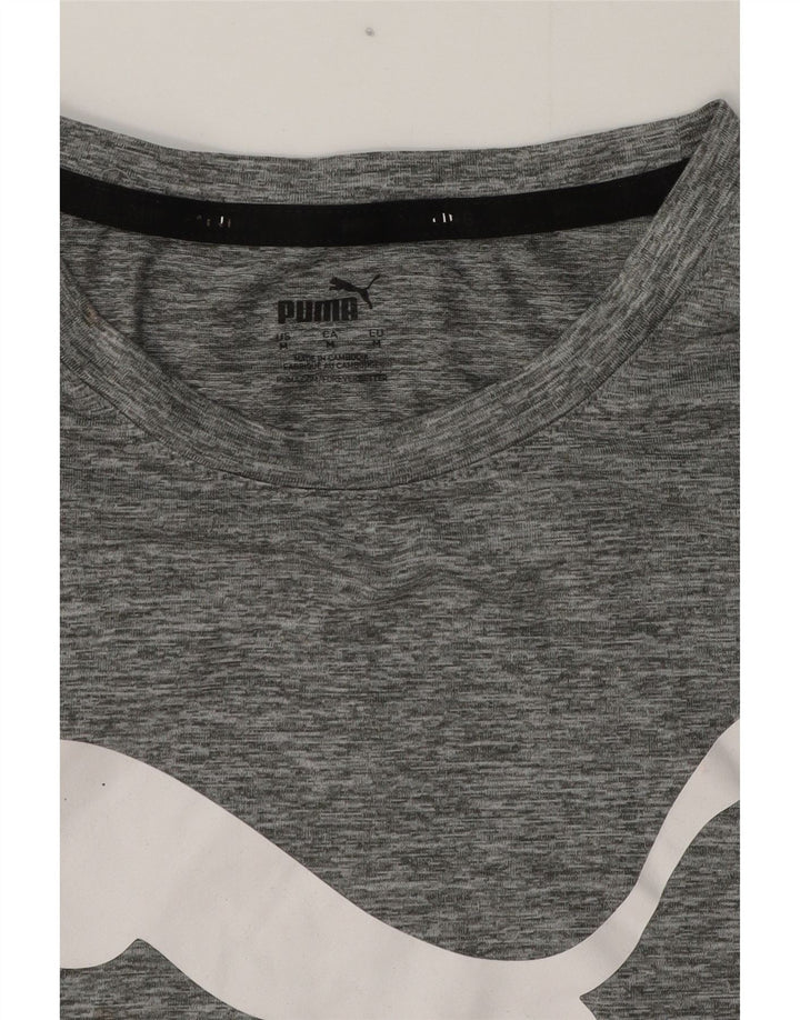 Мужская футболка с рисунком Puma, средний серый в крапинку