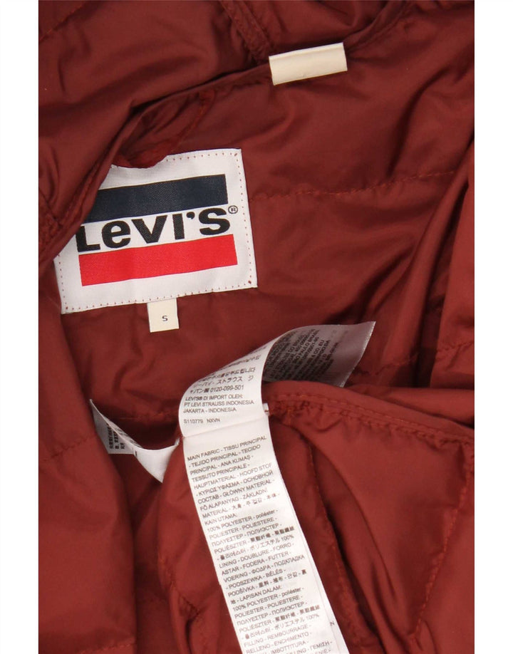Женская утепленная куртка Levi's с капюшоном UK 10, маленький красный полиэстер