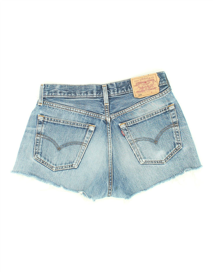 Женские винтажные джинсовые шорты LEVI'S W31, хлопковые, среднего синего цвета
