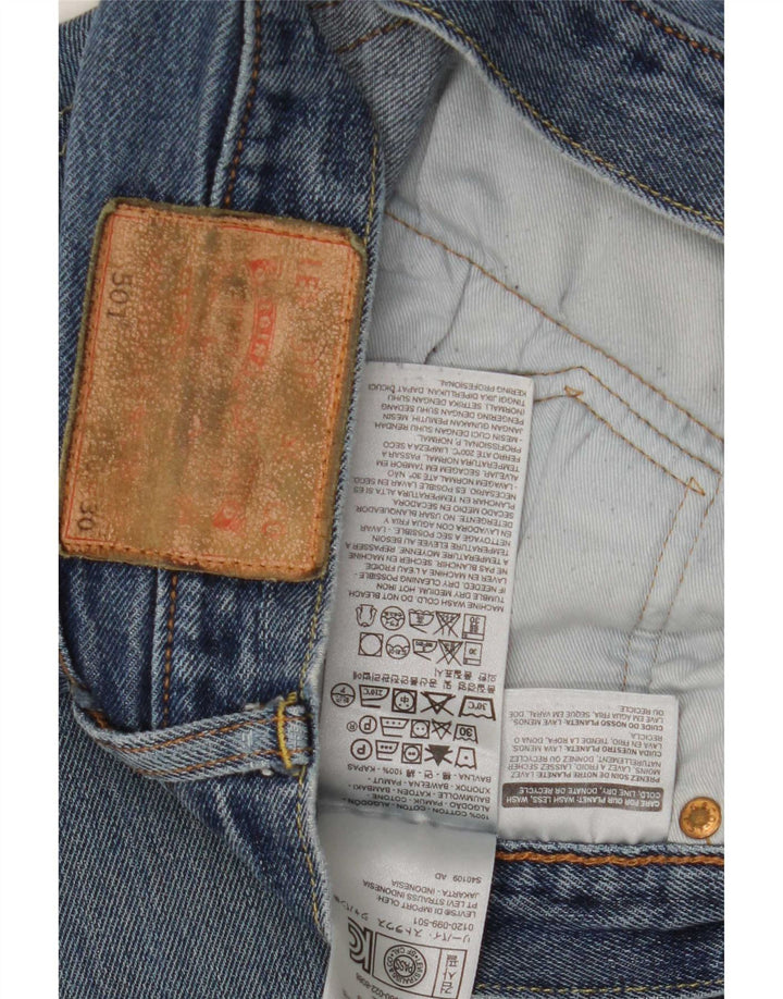 Мужские прямые джинсы Levi's 501 W30 L30 синие, хлопок
