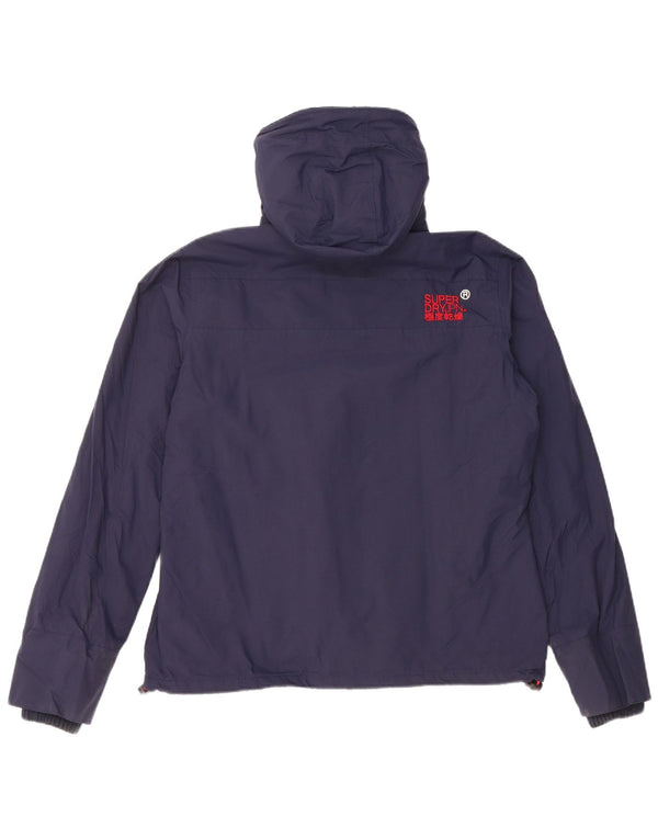 SUPERDRY Мужская ветровка с капюшоном, куртка UK 42 XL, темно-синий