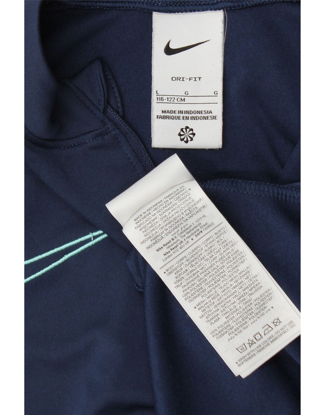 Пуловер спортивный костюм Nike для мальчиков Dri Fit, 12–13 лет, большой темно-синий