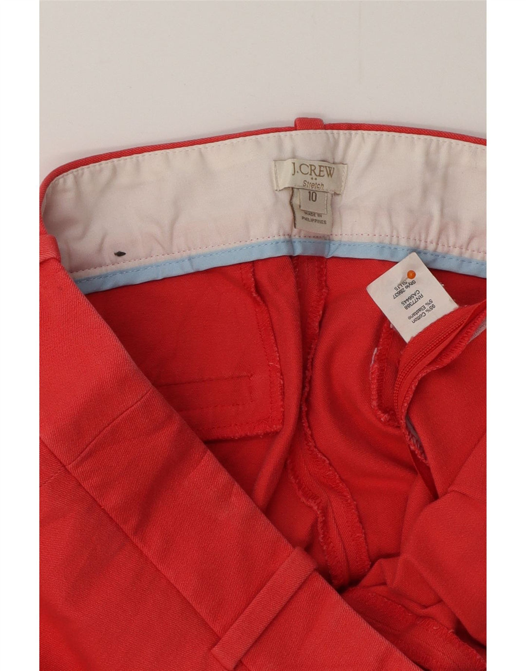 Женские узкие укороченные брюки J. CREW, размер США 10, большие W32 L25, красные
