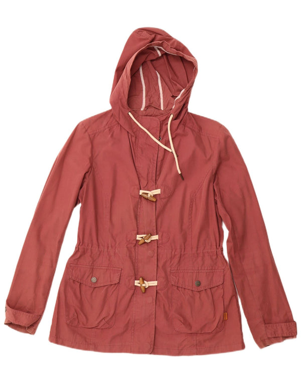 Женская дафлкот с капюшоном FAT FACE UK 12, средний темно-бордовый хлопок, хлопок