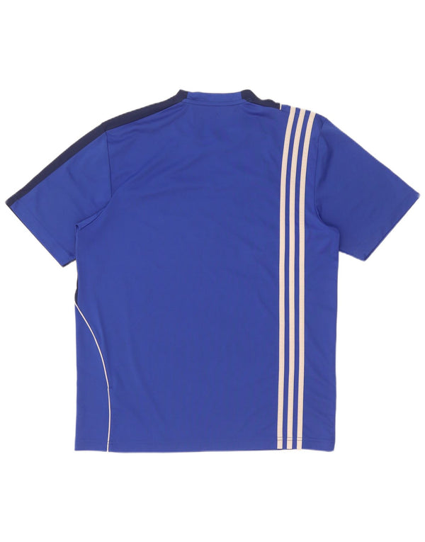 Мужская футболка Adidas Climalite с графическим рисунком, Великобритания, 40/42, средний синий, цветной блок