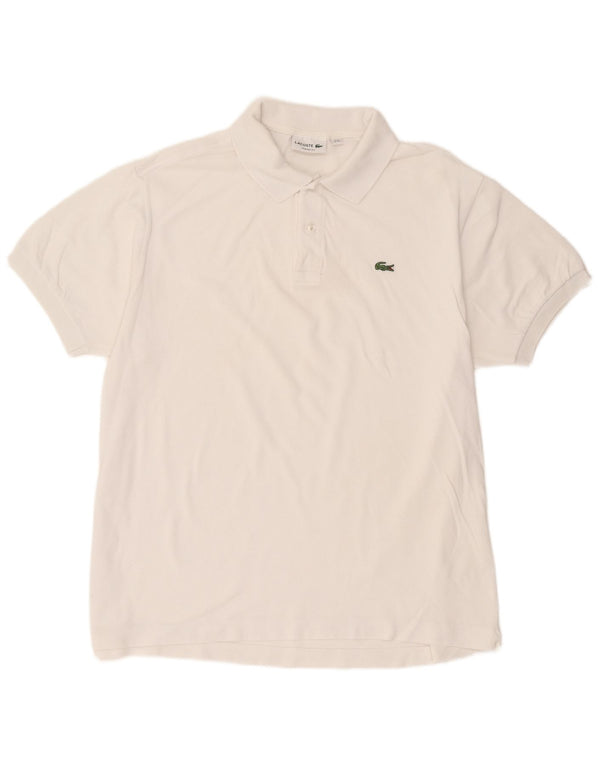 Мужская рубашка-поло классического кроя Lacoste, размер 8, 3XL, белый хлопок