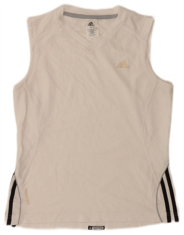 Женский жилет Adidas Top UK 10, маленький белый полиэстер