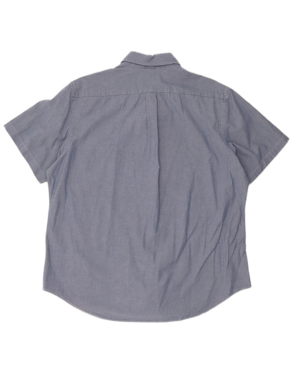 Мужская рубашка с коротким рукавом Polo Ralph Lauren XL, синяя, хлопок