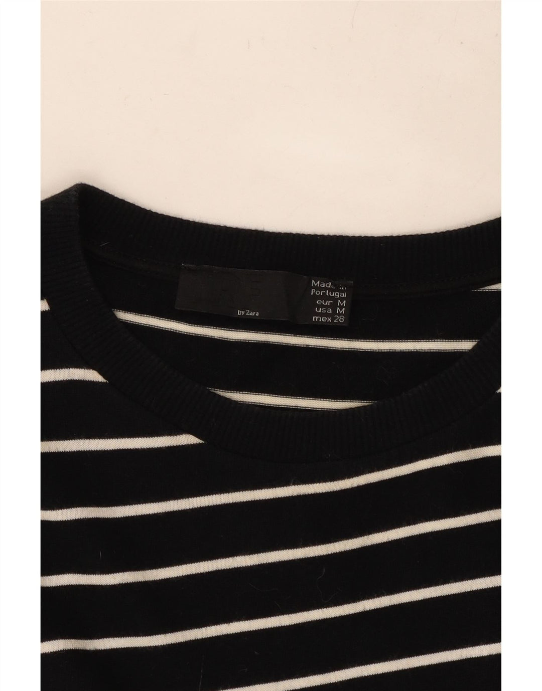 Женское асимметричное платье с рукавом 3/4 ZARA UK 14, средний черный в полоску