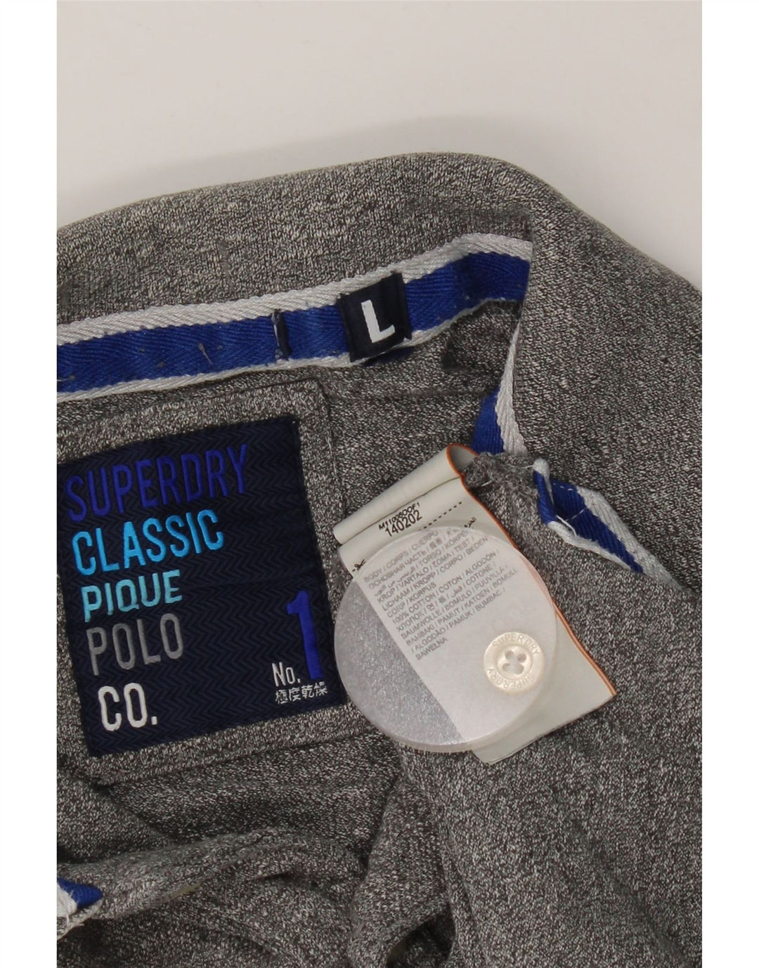 Мужская рубашка-поло Superdry, большая серая хлопковая рубашка в крапинку