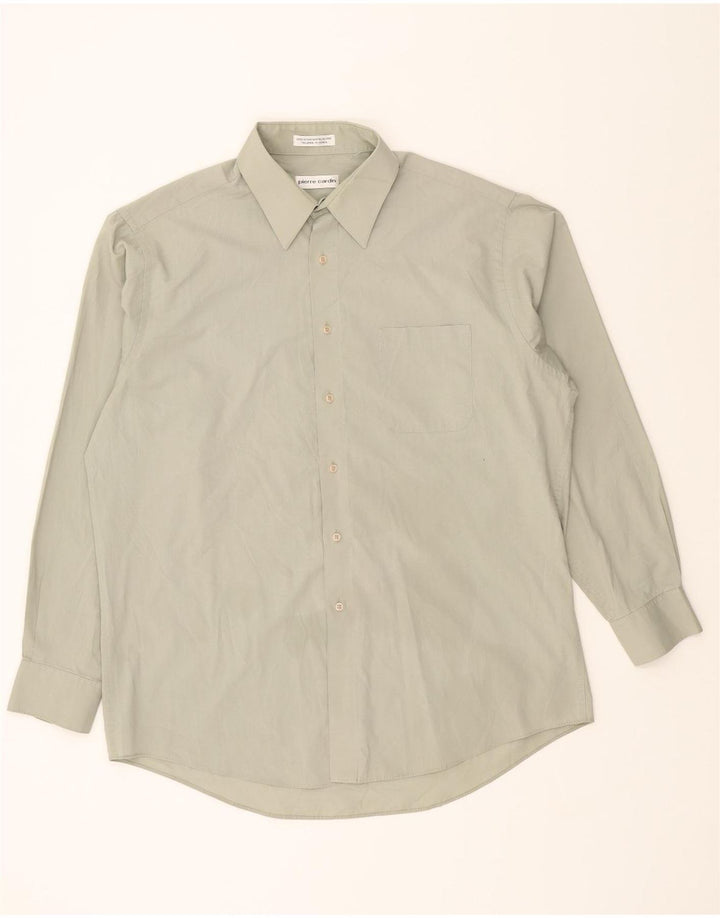 PIERRE CARDIN Mens Shirt Size 16 1/2 Large Grey Cotton Vintage Pierre Cardin and Second-Hand Pierre Cardin from Messina Hembry 