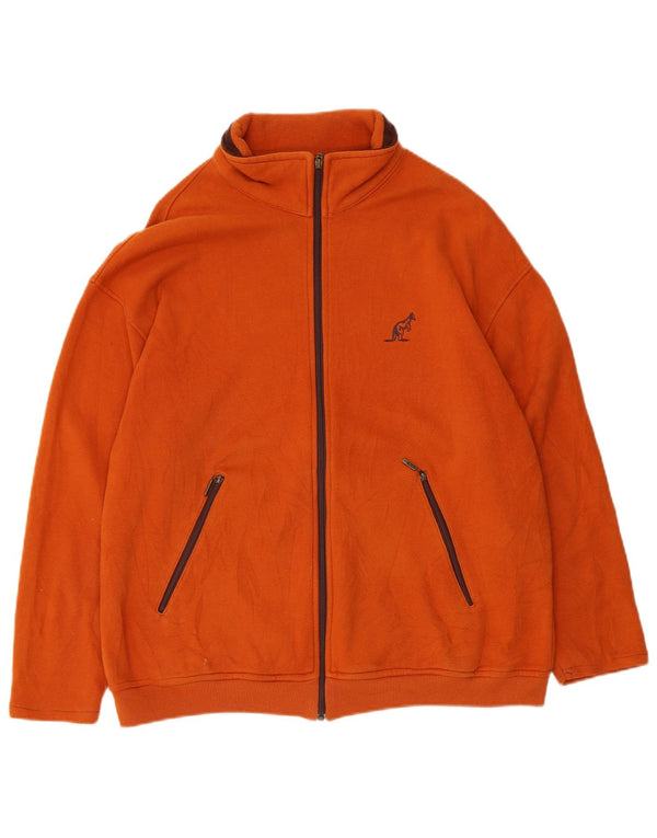 AUSTRALIAN L'ALPINA Mens Tracksuit Top Jacket IT 50 Medium Orange Cotton