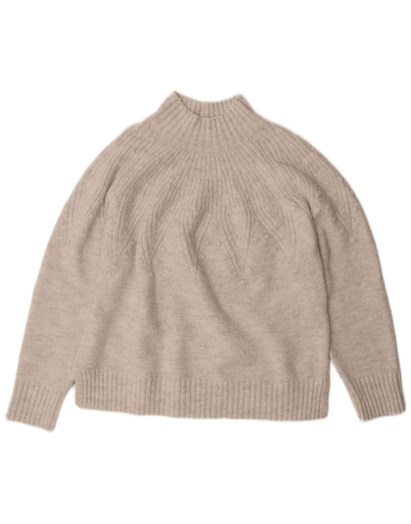 Женский джемпер с высоким воротником Marks & Spencer, Великобритания, 16, большой Off White