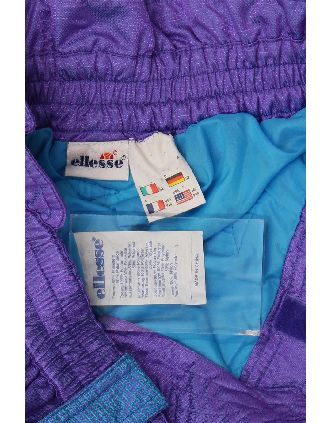 Мужские лыжные брюки Ellesse IT 52, большие фиолетовые цвета, полиэстер с цветными блоками