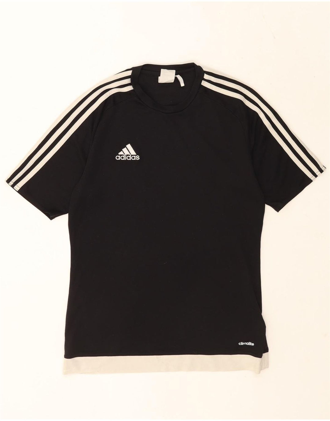 Мужская футболка ADIDAS Climalite, маленький черный полиэстер с цветными блоками