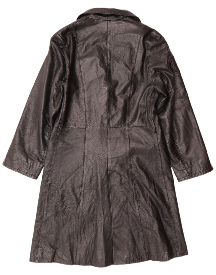 НОВАЯ КОЛЛЕКЦИЯ Женское кожаное пальто IT 44 Medium Black Leather
