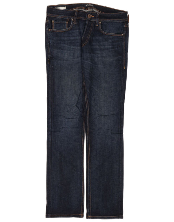 Мужские прямые джинсы Jack & Jones Clark стандартного кроя W30 L32 темно-синие, хлопок