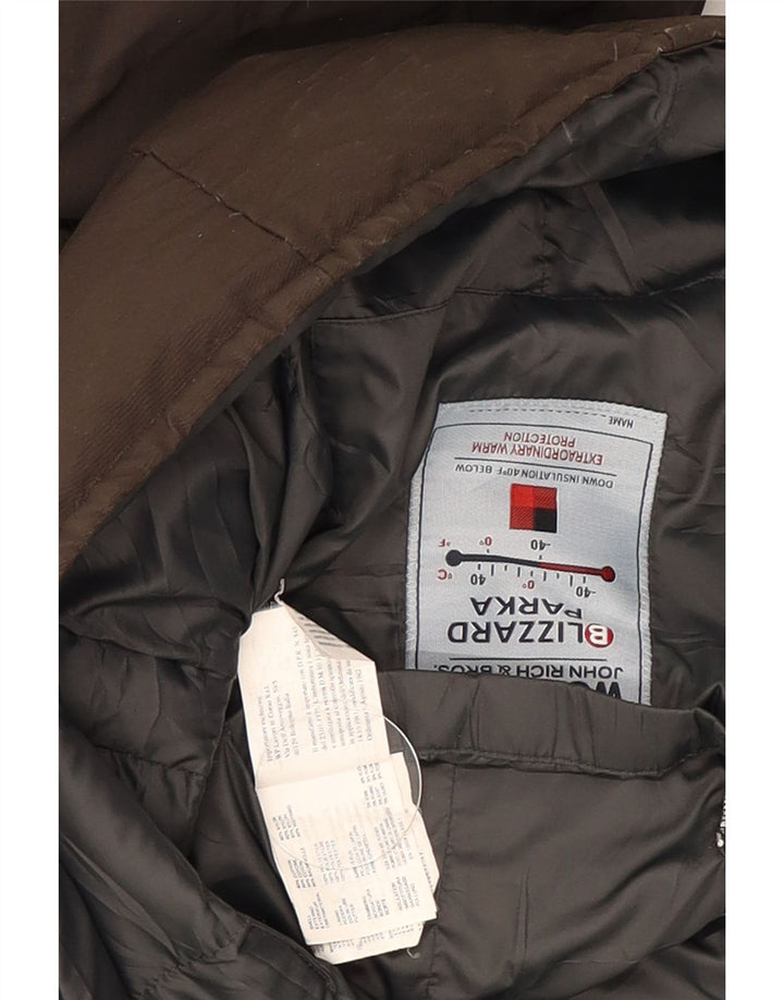 Женское стеганое пальто с капюшоном Woolrich UK 12, хлопок среднего цвета хаки