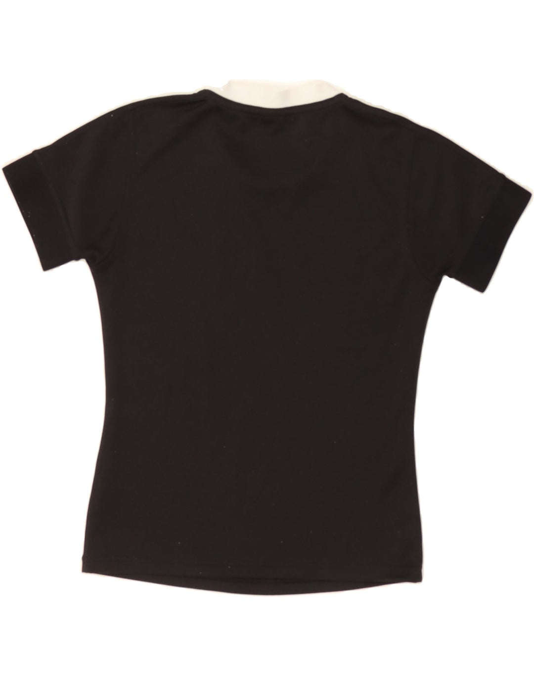 ADIDAS Womens Graphic T-Shirt Top UK 12 Medium Black Vintage Adidas and Second-Hand Adidas from Messina Hembry 