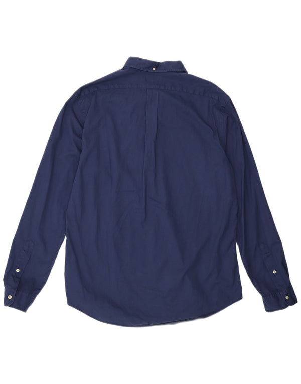 Мужская рубашка приталенного кроя Ralph Lauren XL, темно-синяя, хлопок