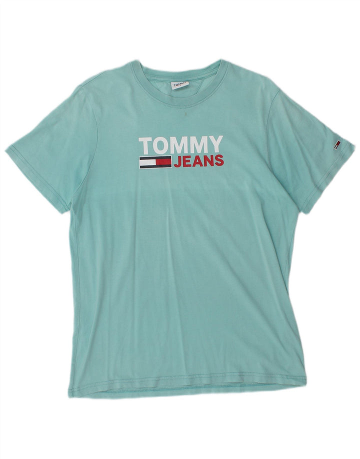 Мужская футболка с рисунком Tommy Hilfiger, маленький синий хлопок
