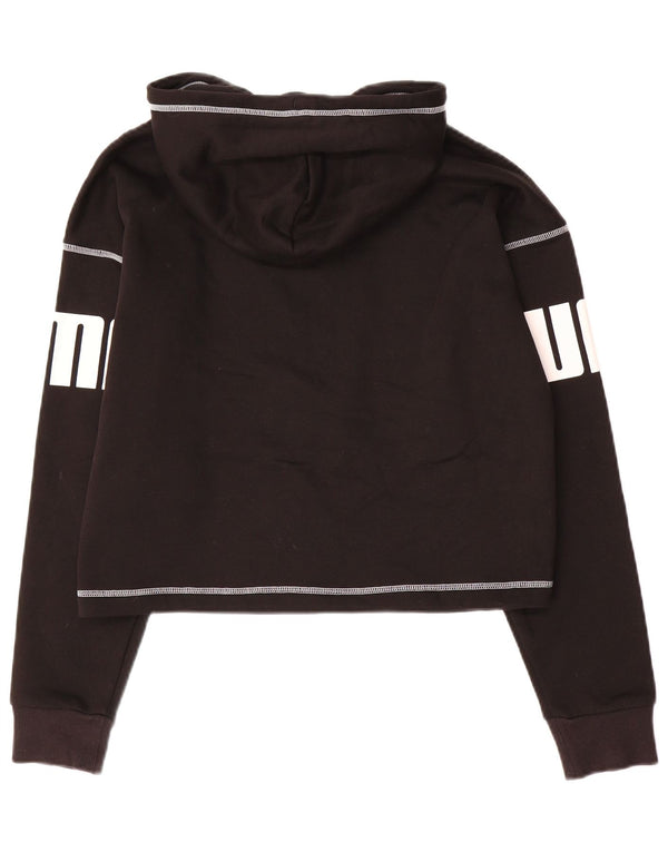 Женский джемпер с капюшоном PUMA Oversized с рисунком UK 14, средний черный, хлопок