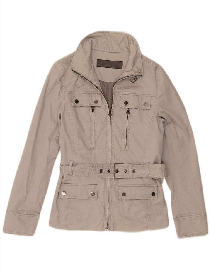 Женская куртка Zara UK 14, большая, бежевая