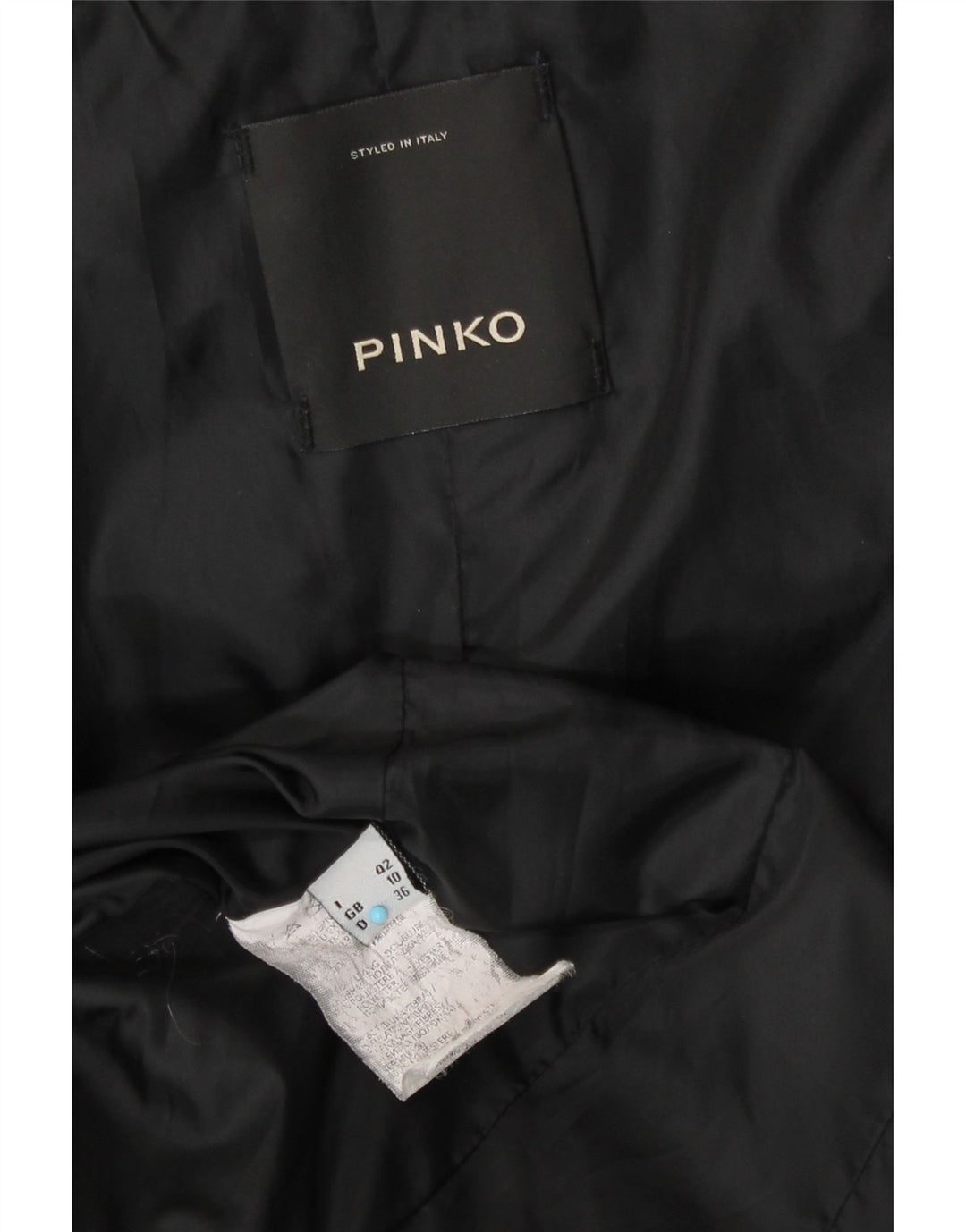 Pinko Женская стеганая куртка с капюшоном UK 10, маленький черный полиэстер