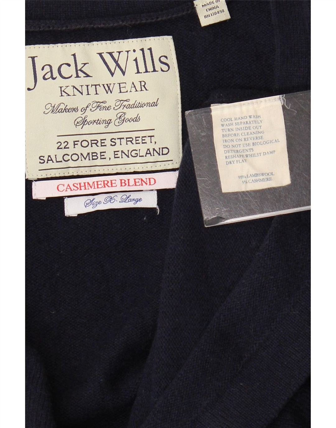 Женский кардиган JACK WILLS UK 18 XL Темно-синий из овечьей шерсти