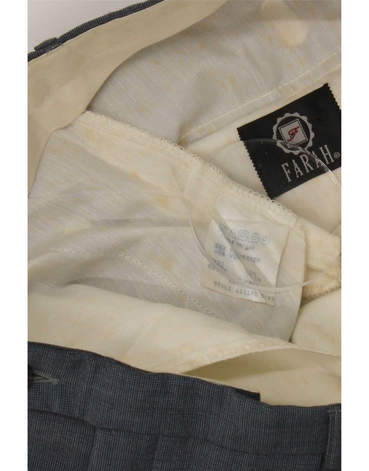 Мужские костюмные брюки Farah W32 L29 синие из полиэстера
