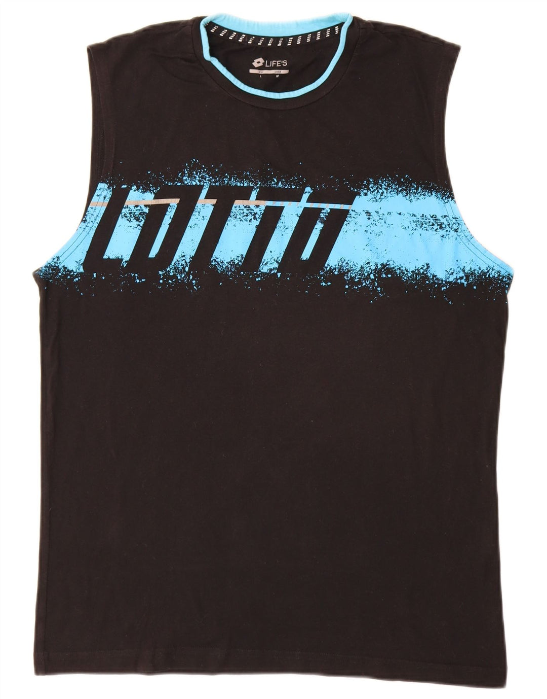 Мужской жилет с рисунком Lotto, средний черный хлопковый топ