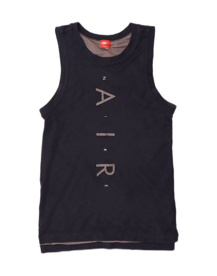 Мужской жилет с графическим принтом Nike, маленький темно-синий, полиэстер