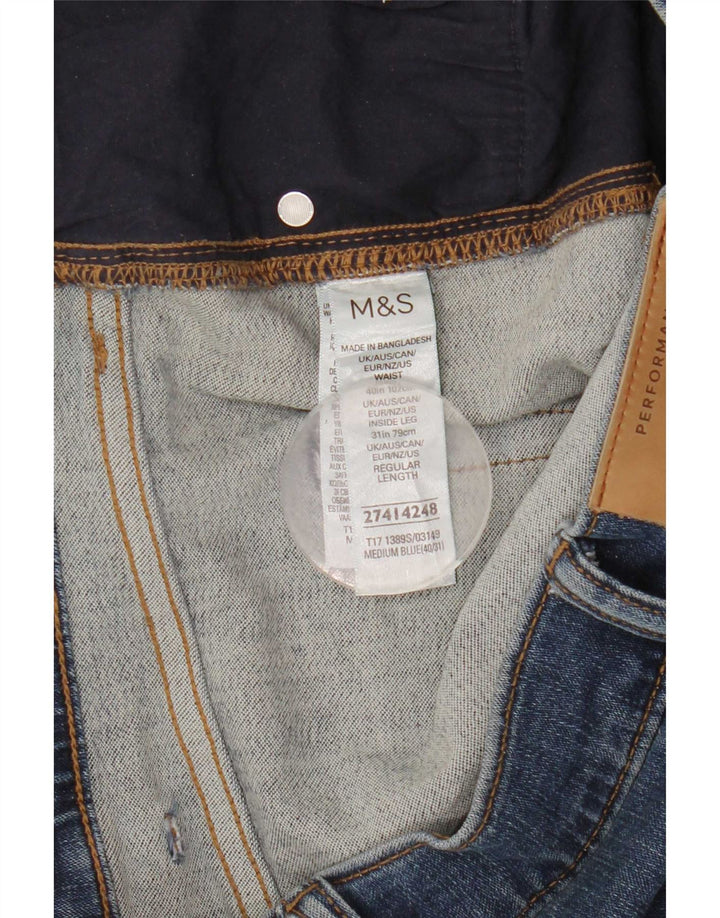 Мужские узкие джинсы Marks & Spencer W40 L31 синие, хлопок