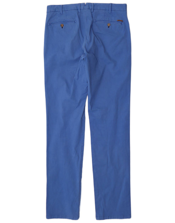 Мужские узкие костюмные брюки Massimo Dutti EU 42, большие W32 L34, синие, хлопок