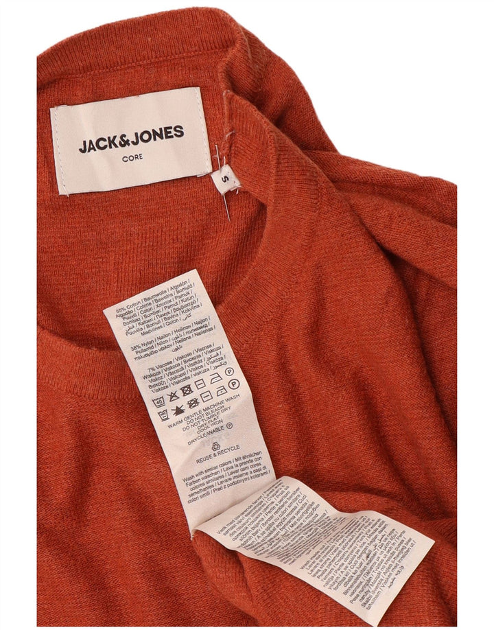 Мужской топ Jack & Jones с длинным рукавом, маленький оранжевый, хлопок
