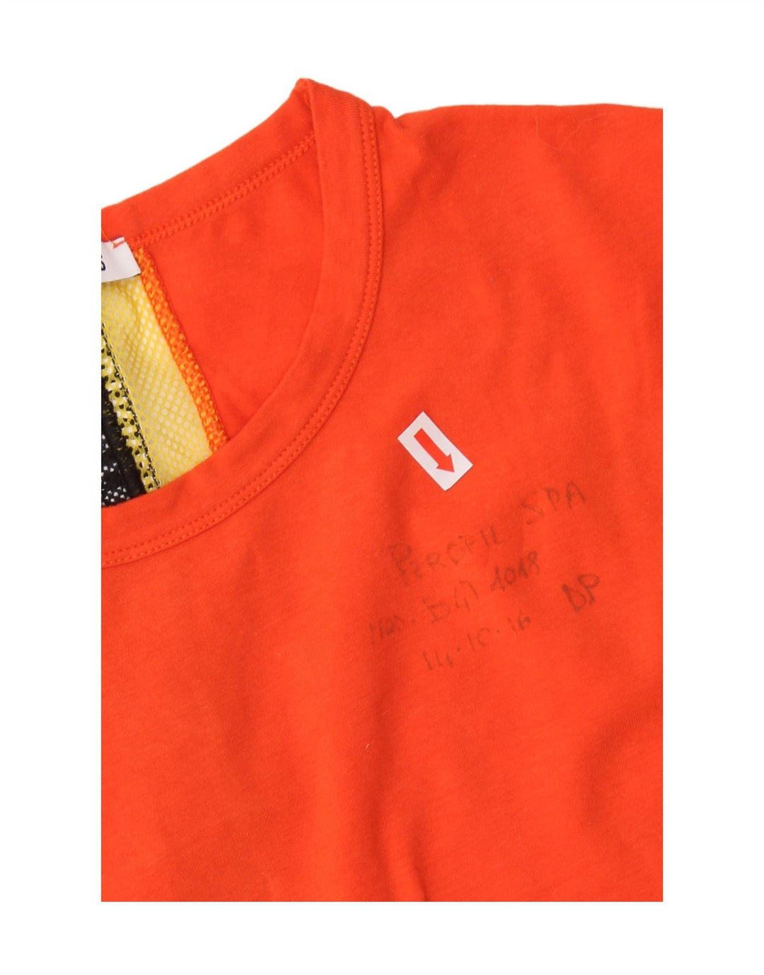 BIKKEMBERGS Mens Graphic T-Shirt Top Medium Orange Cotton